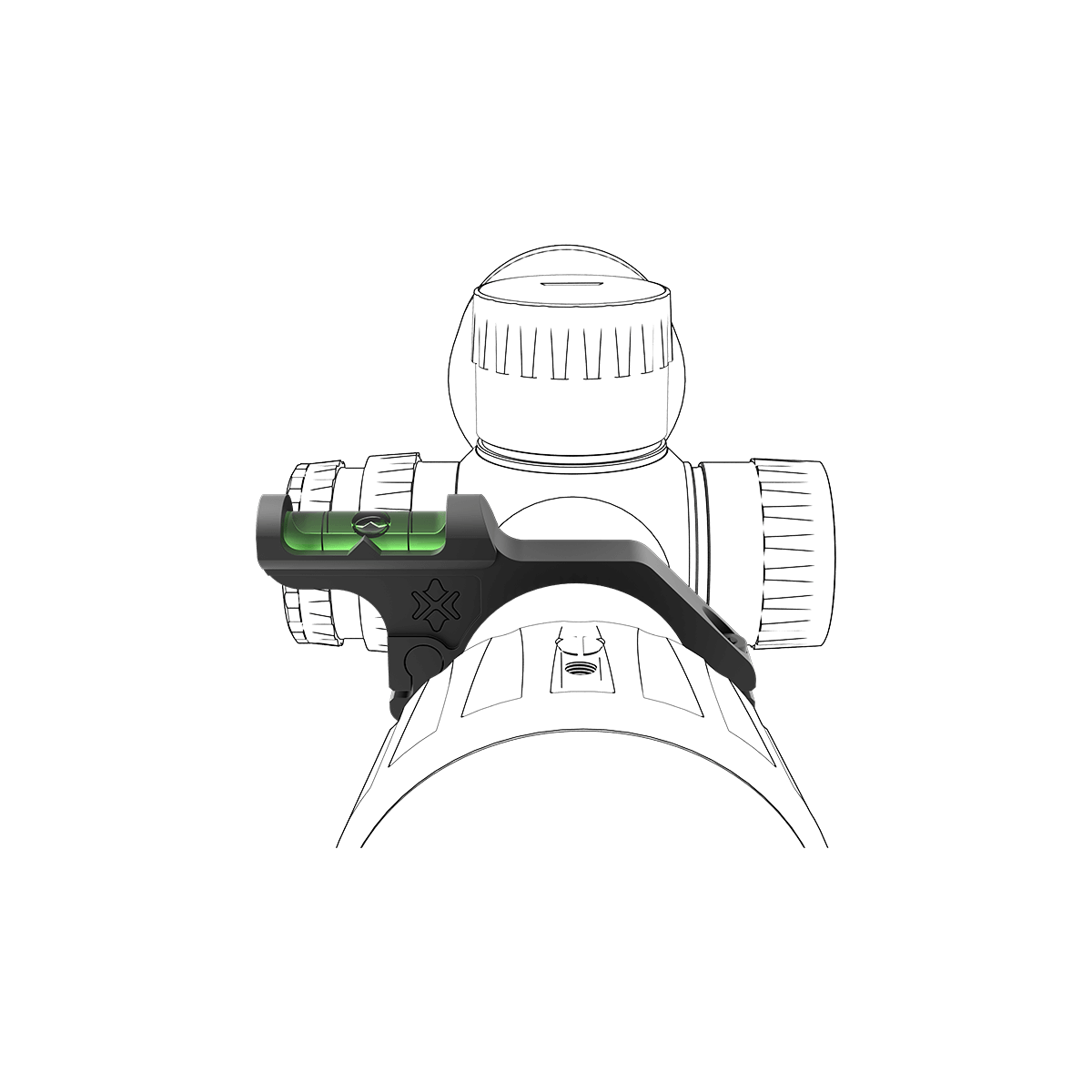 Nivelă cu bulă de 30 mm pentru lunetă de pușcă