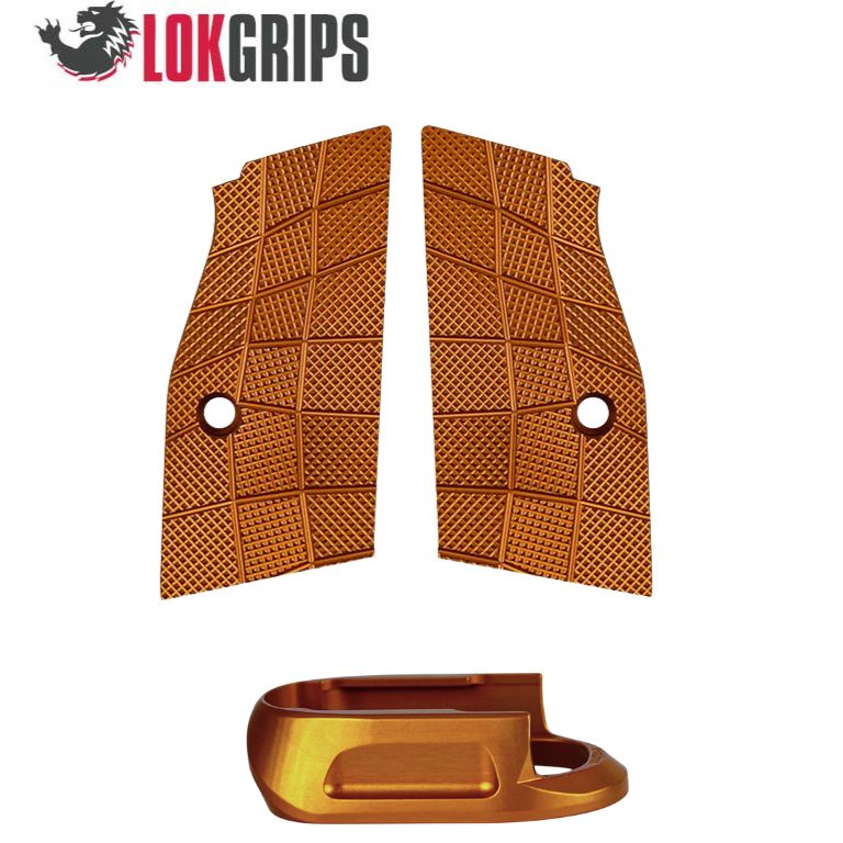 CZ Shadow 2 Compact & Carry plăsele scurte alu & magwell alu | Gridlok_portocaliu