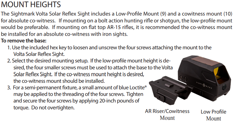 Sightmark Volta Solar Colimator