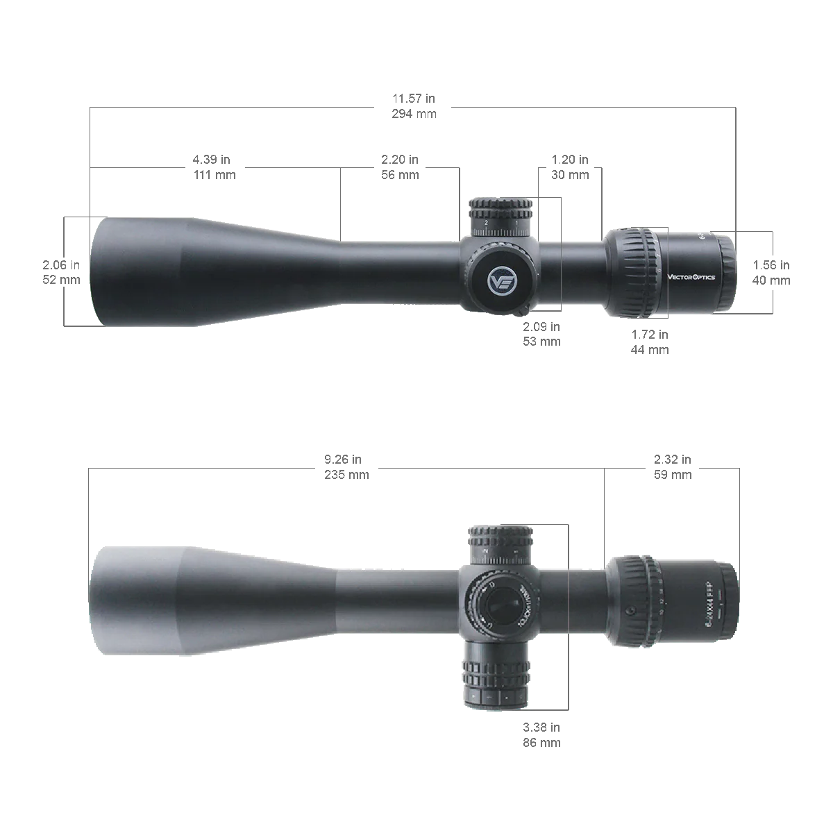 Vector Optics Veyron 6-24x44 IR Prim-plan focal iluminat lunetă pentru armă Vector Optics