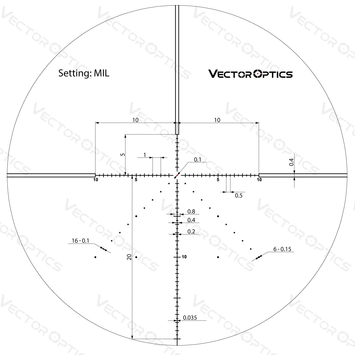 Vector Optics Veyron 6-24x44 IR Prim-plan focal iluminat lunetă pentru armă Vector Optics