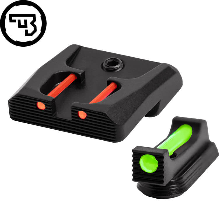 Set fix de organe de ochire cu fibră optică pentru CZ P-07, CZ P-09 | tip B