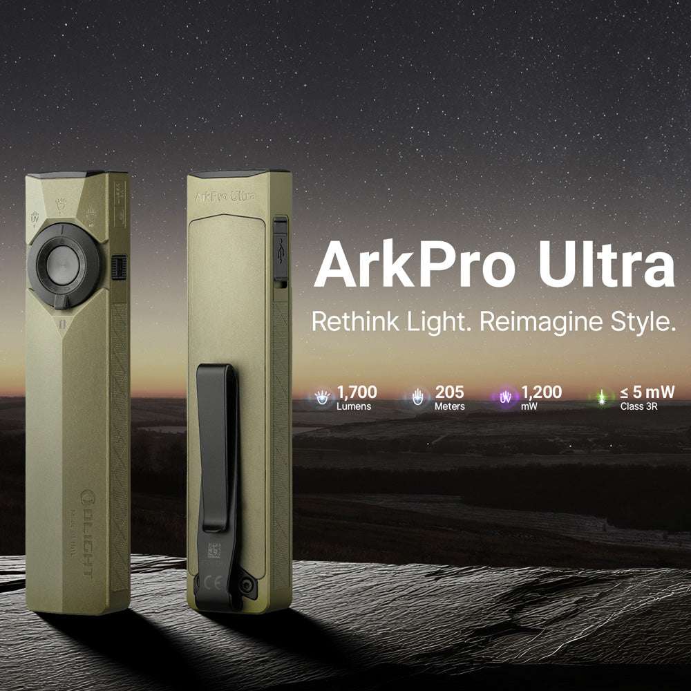 Olight ArkPro Ultra | lanternă EDC plată 4-în-1 | 1.700 lm