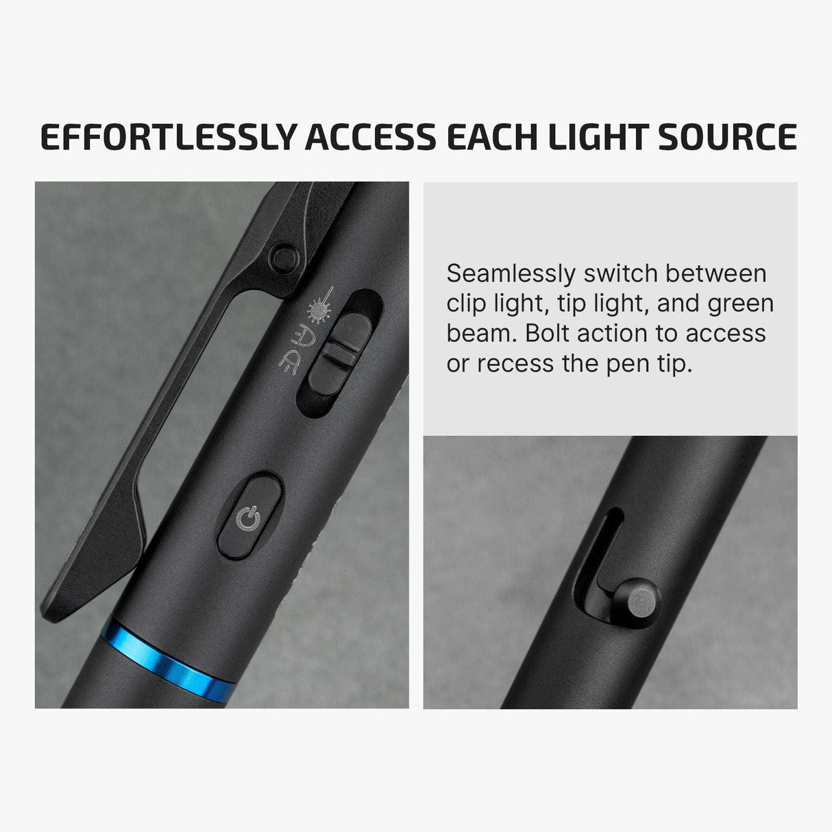 Olight O'Pen 3 | lanternă multifuncțională tip pix | 120 lm + laser verde