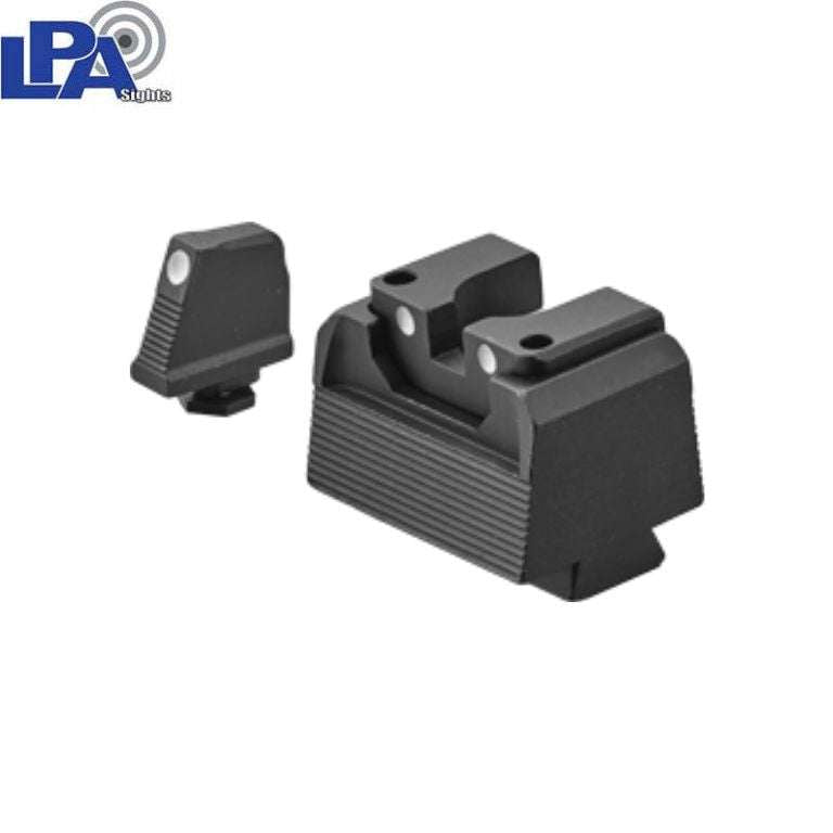 CZ Shadow 2 Carry set de organe de ochire înalte semi-reglabile | cu puncte albe