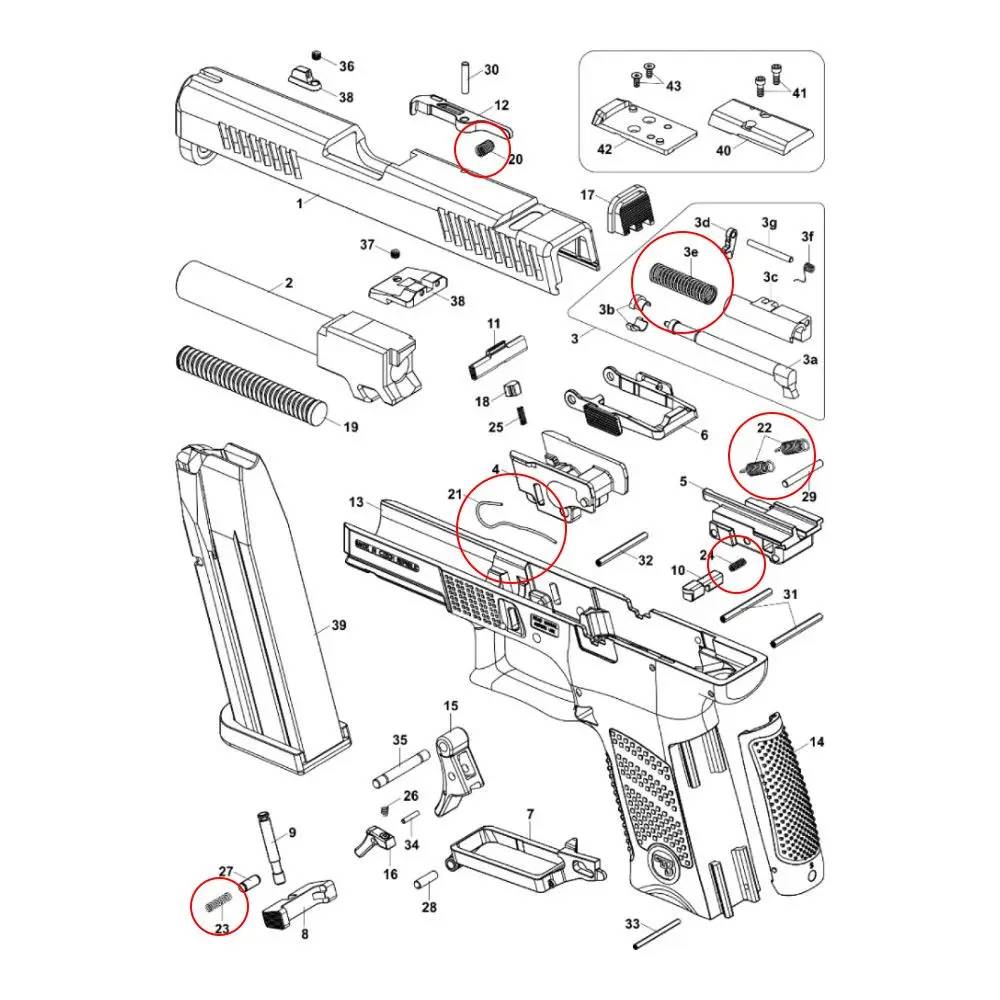 CZ P-10 set de arcuri