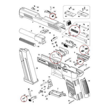 CZ P-10 set de arcuri
