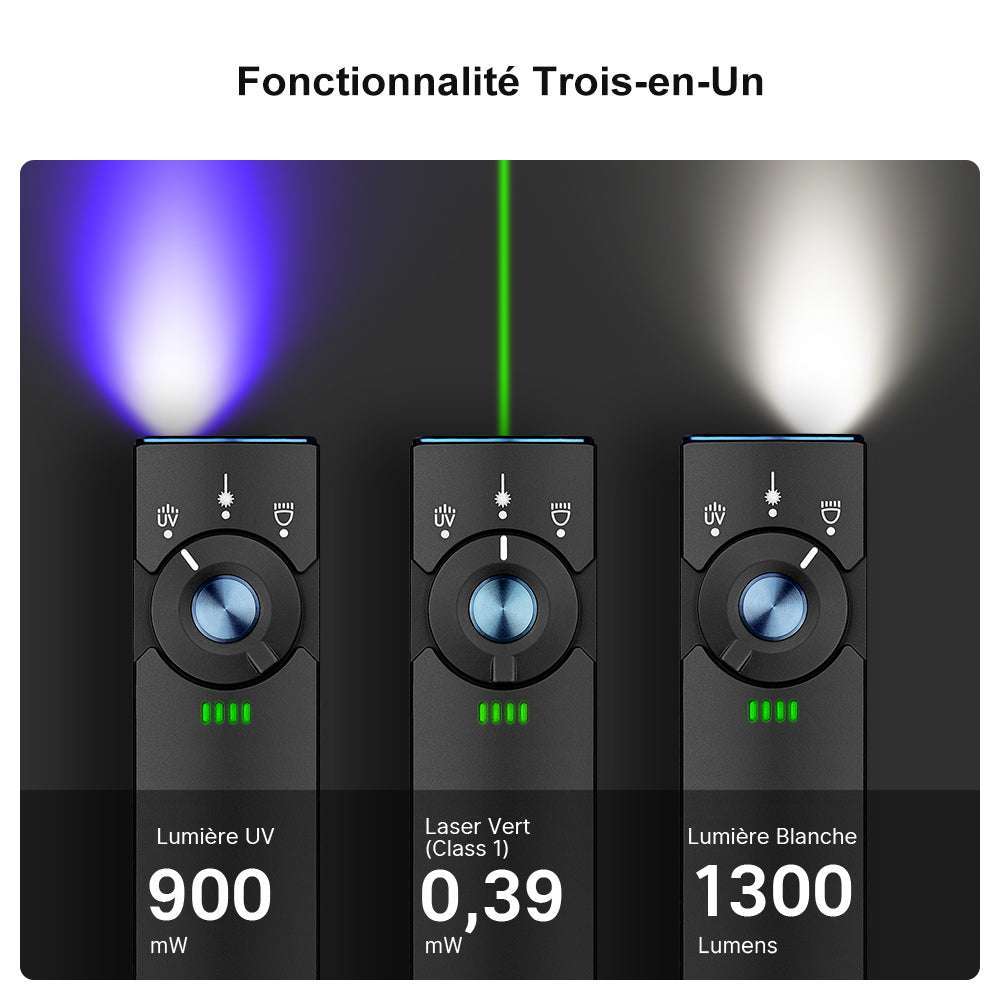 Olight Arkfeld Pro | lanternă EDC plată 3-în-1 | 1.300 lm
