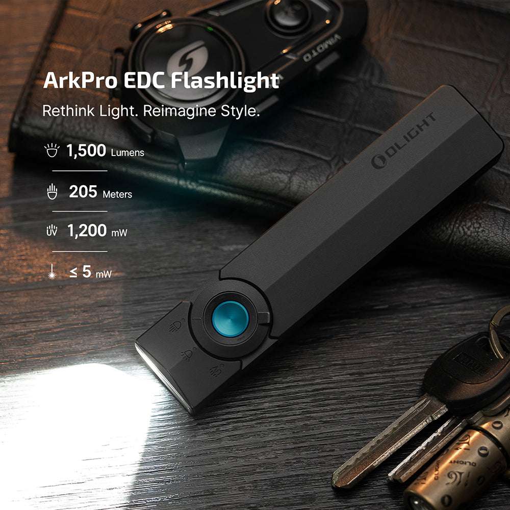Olight ArkPro | lanternă EDC plată 4-în-1 | 1.500 lm