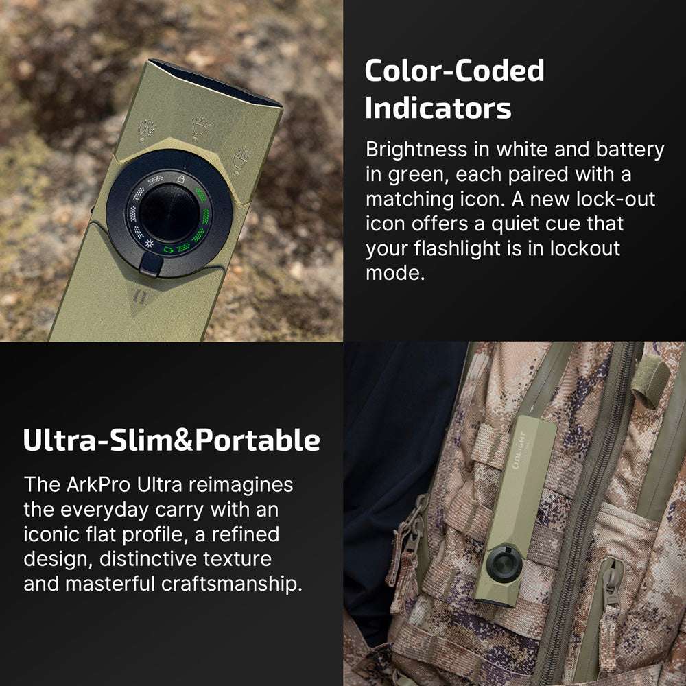 Olight ArkPro Ultra | lanternă EDC plată 4-în-1 | 1.700 lm
