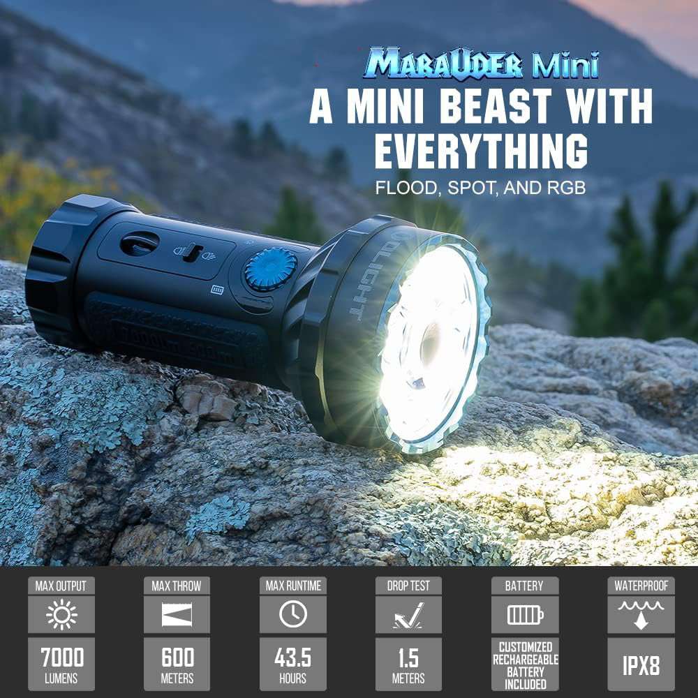 Olight Marauder Mini | lanternă reîncărcabilă multicoloră | 7.000 lm