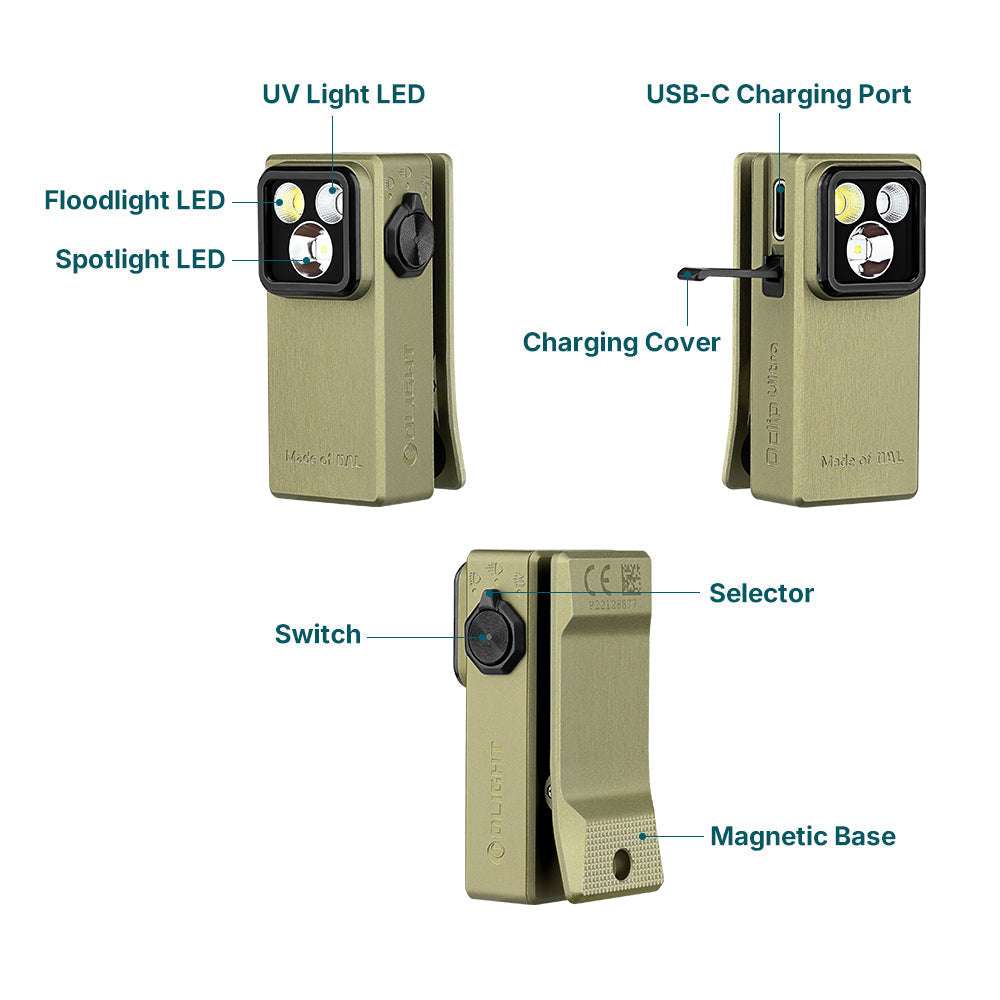Olight Oclip Ultra | lanternă EDC 3-în-1 cu clips | 530 lm