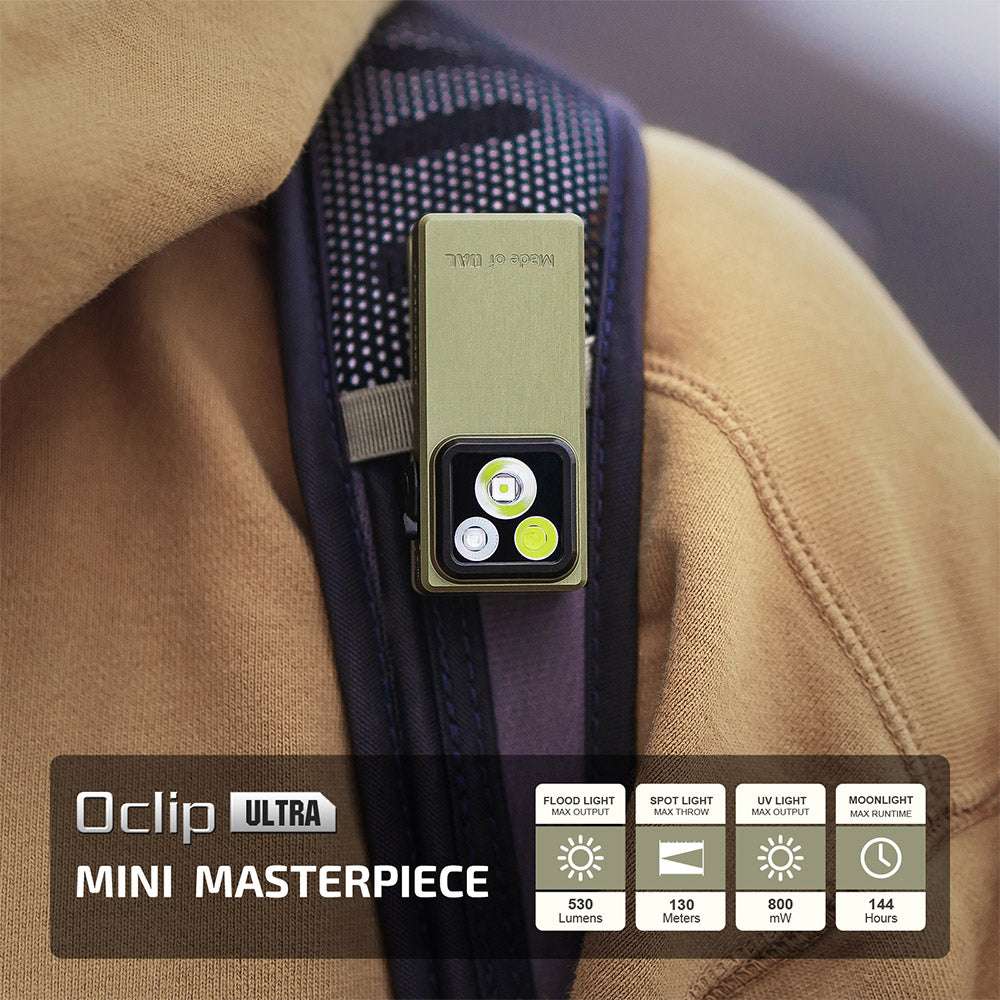 Olight Oclip Ultra | lanternă EDC 3-în-1 cu clips | 530 lm