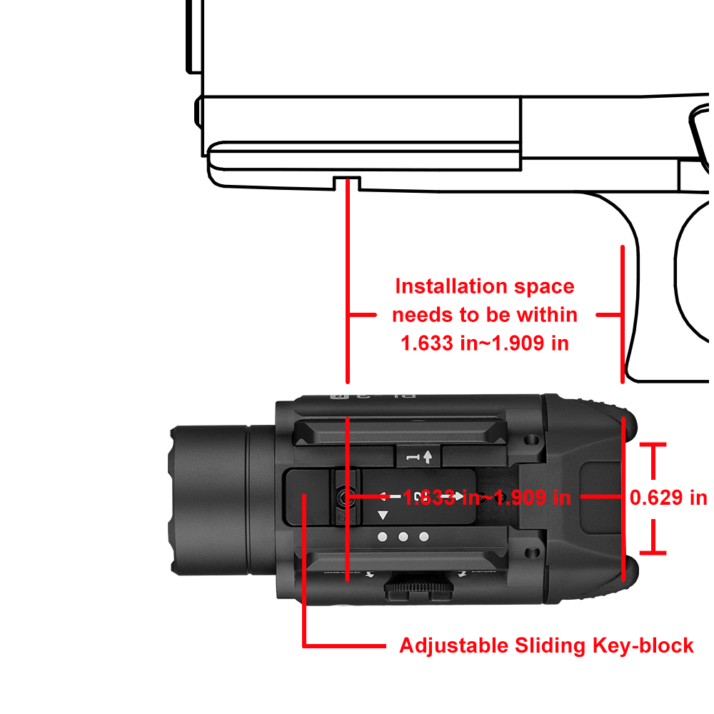 Olight PL-3R Valkyrie | lanternă pentru pistol | 1.500 lm