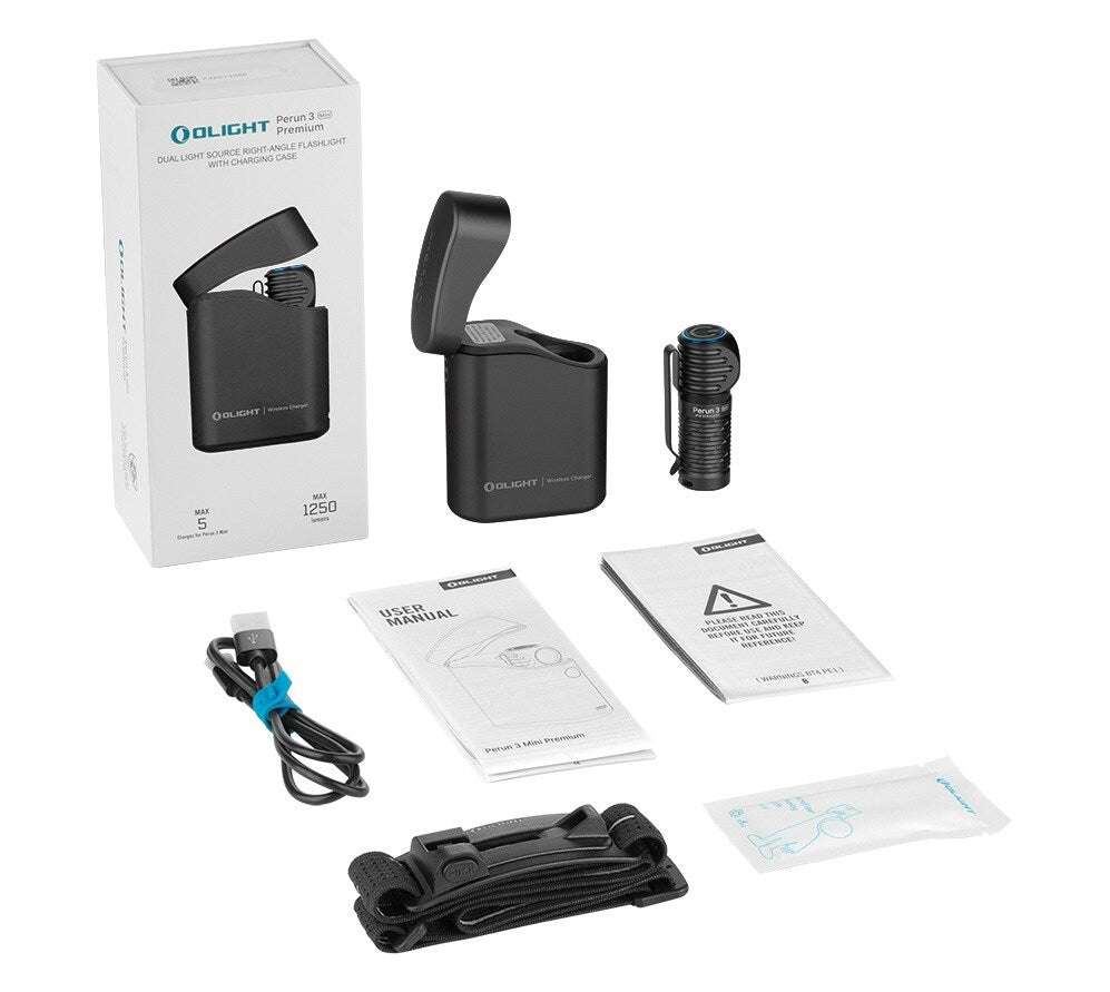 Olight Perun 3 Mini Premium | lampă frontală reîncărcabilă | 1.250 lm