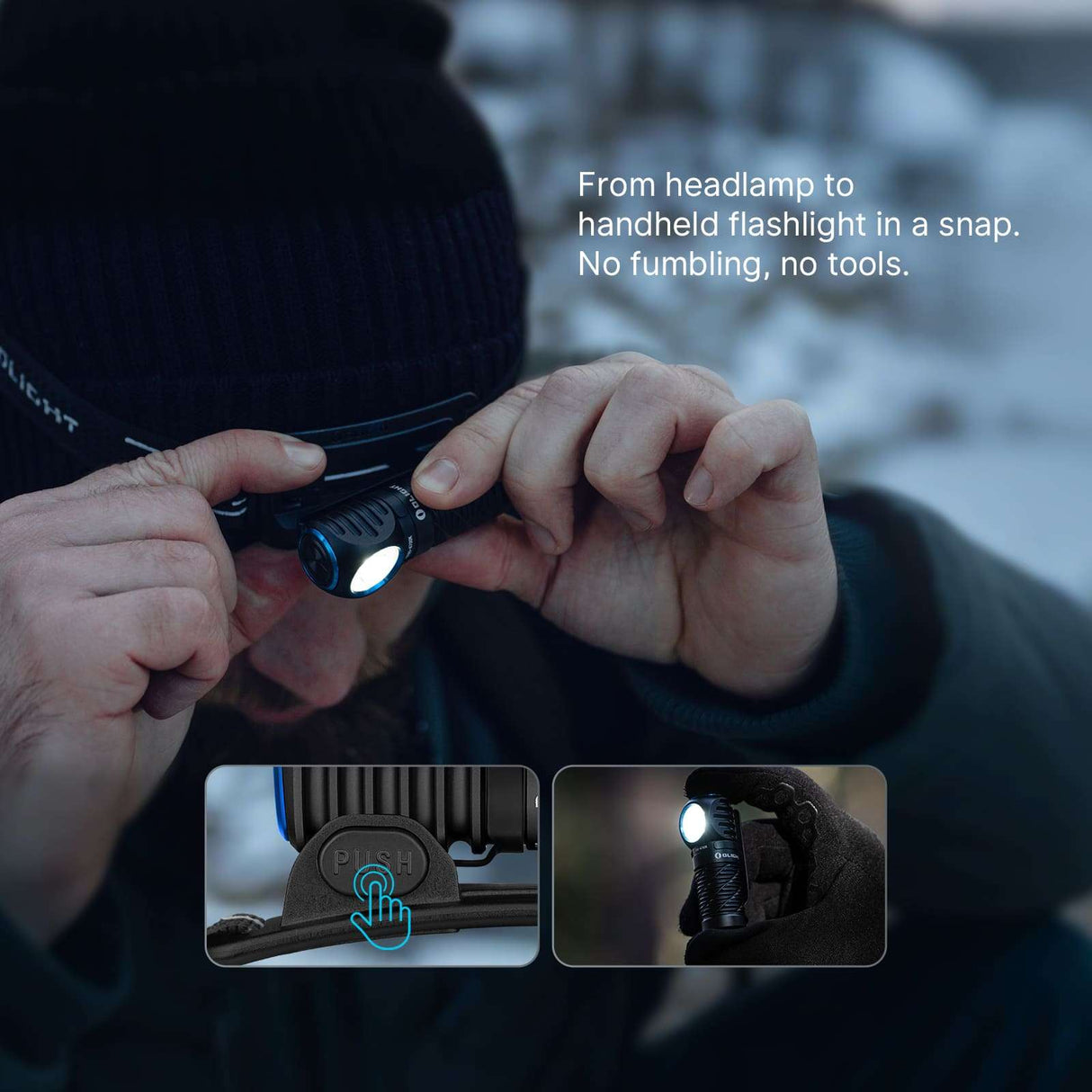 Olight Perun 3 Mini | lanternă frontală reîncărcabilă | 1.250 lm