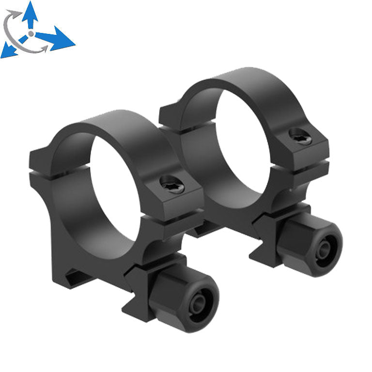 Inele de montare pentru lunetă 30mm | bază Picatinny cu piuliță de fixare JK-N