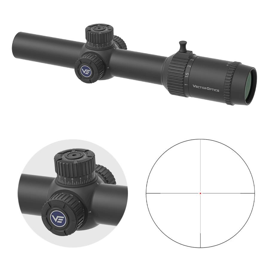 Vector Optics Forester 1-8x24 Fiber SFP lunetă pentru pușcă