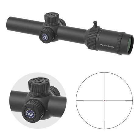 Vector Optics Forester 1-8x24 Fiber SFP lunetă pentru pușcă
